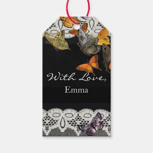 DE PATROON VAN DE LACE VAN HET LABEL VAN DE VERSIE CADEAULABEL (Voorkant)