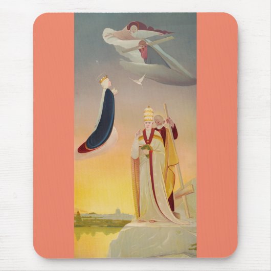 De Paus van Rome, Maagd Maria en Jezus Muismat (Voorkant)