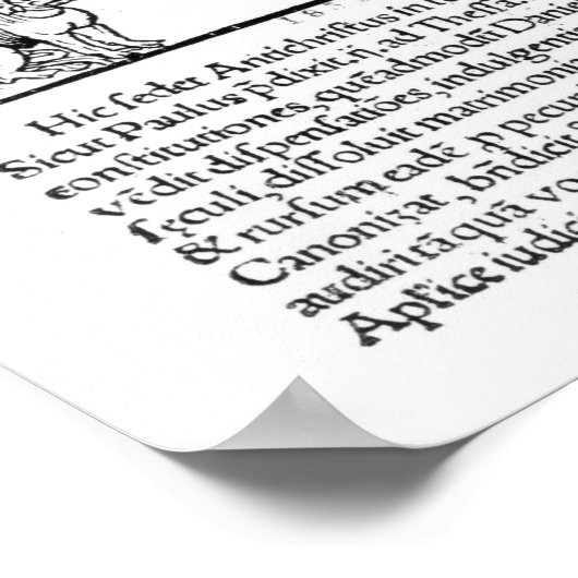 De paus verkoopt ongemakken poster (Hoek)