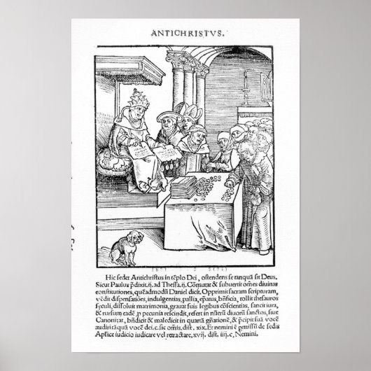 De paus verkoopt ongemakken poster (Voorkant)