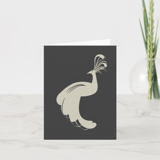 De PAUW BLOEIT in TAN Notecard Kaart (Voorkant)