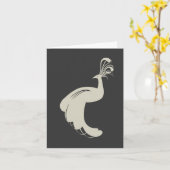 De PAUW BLOEIT in TAN Notecard Kaart (Gele Bloem)