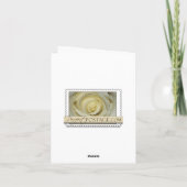 De pauw dankt u bedankkaart (Achterkant)