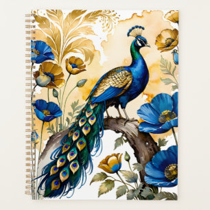 De pauwen blauwe papaver is een mooie bloem die planner