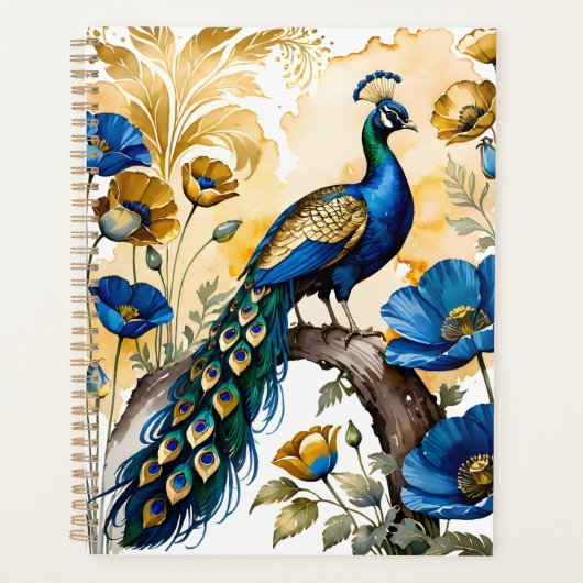 De pauwen blauwe papaver is een mooie bloem die planner (Voorkant)