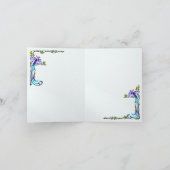 De Pauwen van de vakman (dank u van allebei) Bedankkaart (Binnen)