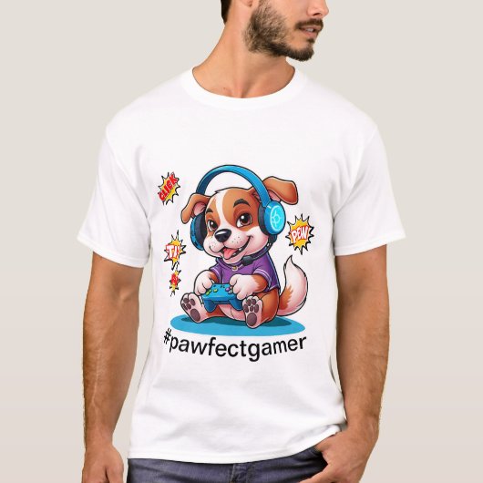 De Pawfectgamer T-shirt (Voorkant)
