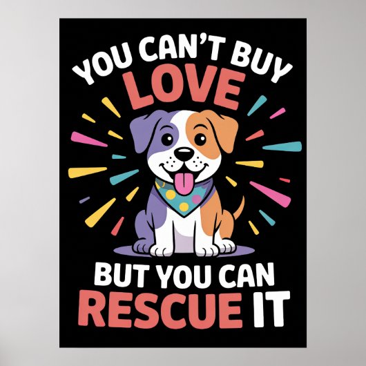 De Pawsome Dog Joy van het leven Poster (Voorkant)