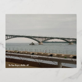 De Peace Bridge in Buffalo, NY Folie Feestdagen Briefkaart