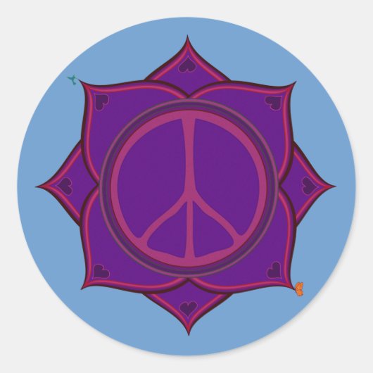 De Peace Flower Sticker (Voorkant)