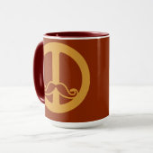 De Peace Stache-mok - kies stijl Mok (Voorkant links)