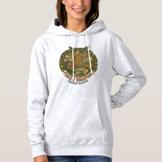 De Peace & Vibrations Hoodie (Voorkant)