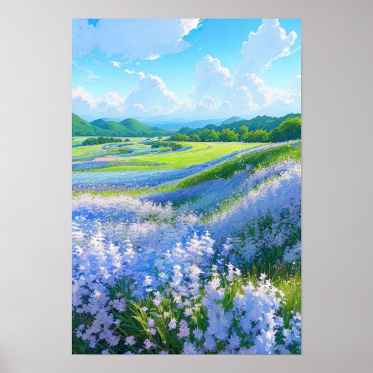 De Peaceful Blue Valley Poster (Voorkant)