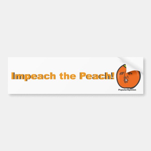 De Peach Bumpersticker afzetten (Voorkant)