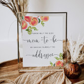 De peach helpt de bezige Mam Adres een envelop Poster