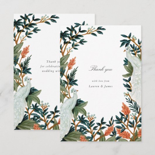 De Peacock Bedankkaart (Voorkant / Achterkant)