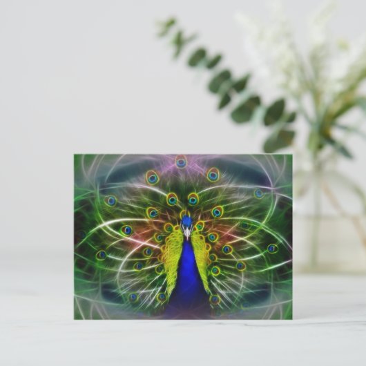 De Peacock Dreamweaver Briefkaart (Staand voorkant)