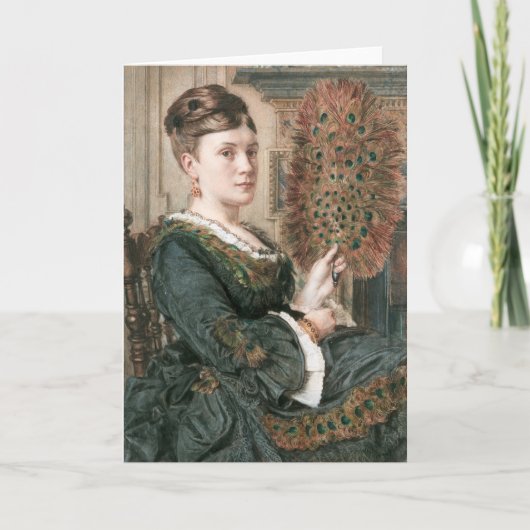 De Peacock Fan | Edward John Poynter Kaart (Voorkant)