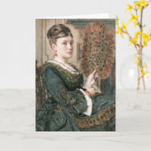 De Peacock Fan | Edward John Poynter Kaart (Gele Bloem)