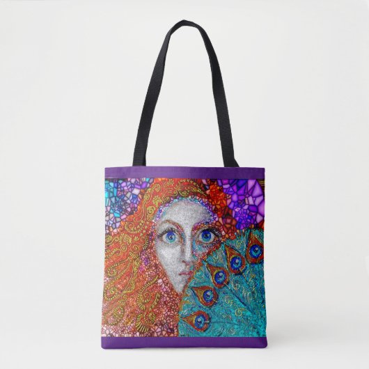 De Peacock Fan Tote Bag (Voorkant)