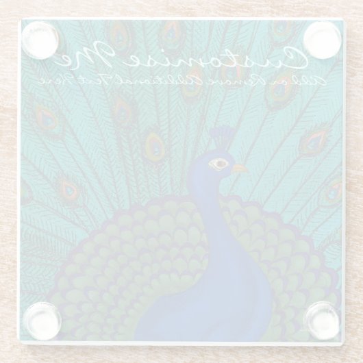 De Peacock Glazen Onderzetter (Achterkant)