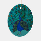 De Peacock Keramisch Ornament (Rechts)