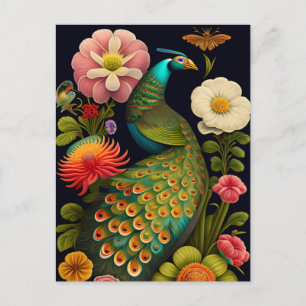 De Peacock   Modern Haeckel Briefkaart