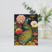 De Peacock | Modern Haeckel Briefkaart (Staand voorkant)