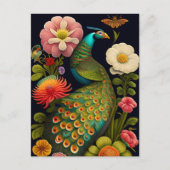 De Peacock | Modern Haeckel Briefkaart (Voorkant)