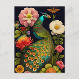 De Peacock | Modern Haeckel Briefkaart