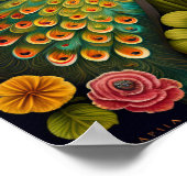 De Peacock | Modern Haeckel Poster (Hoek)