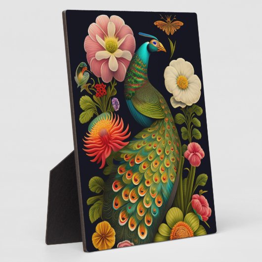 De Peacock | Modern Haeckel Tabletop Fotoplaat (Zijkant)