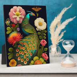 De Peacock | Modern Haeckel Tabletop Fotoplaat