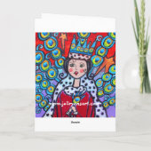 De Peacock Queen Happy Birthday Kaart (Achterkant)