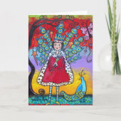 De Peacock Queen Happy Birthday Kaart (Voorkant)