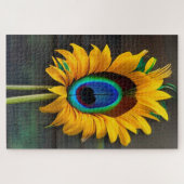 De Peacock SunFeather Flower Legpuzzel (Horizontaal)