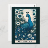 De Peacock Tarot Kaart Art pauwen Blauwgroen kunst (Voorkant / Achterkant)