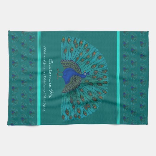 De Peacock Theedoek (Horizontaal)