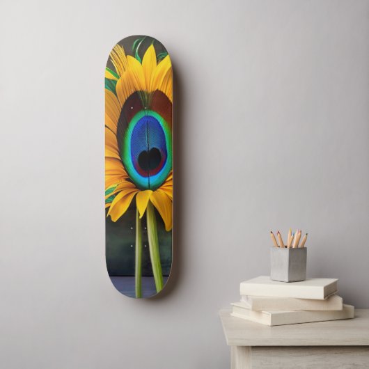De Peacock-zondenveren ventilator Persoonlijk Skateboard (Muurkunst)