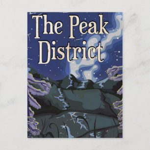 De Peak district Vintage Spoorweg Reisposter Briefkaart