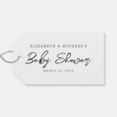 De Peanuts-bende | Baby Shower Cadeaulabel (Achterkant Horizontaal)