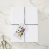 De Peanuts-bende | Baby Shower Cadeaulabel (Met Touw)