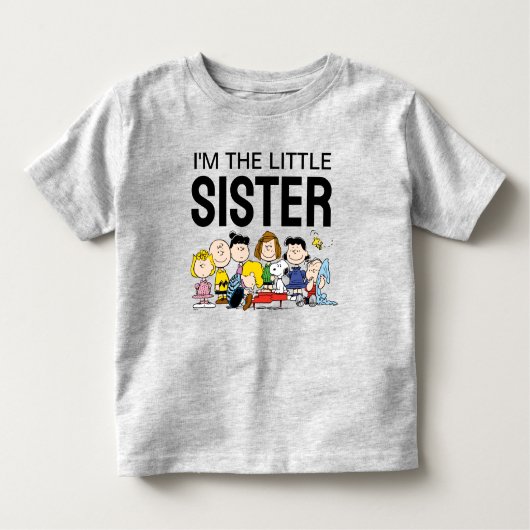 De Peanuts-bende | Ik ben de kleine zus Kinder Shirts (Voorkant)