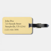 De Pebbles Brown en Gray Natural Abstract Bagagelabel (Achterkant horizontaal)