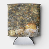 De Pebbles Brown en Gray Natural Abstract Blikjeskoeler (Voorkant)