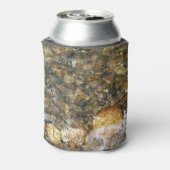 De Pebbles Brown en Gray Natural Abstract Blikjeskoeler (Blikje Achterkant)
