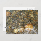 De Pebbles Brown en Gray Natural Abstract Briefkaart (Voorkant / Achterkant)