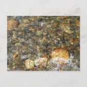 De Pebbles Brown en Gray Natural Abstract Briefkaart (Voorkant)