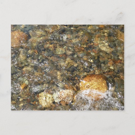 De Pebbles Brown en Gray Natural Abstract Briefkaart (Voorkant)