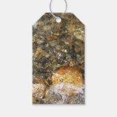 De Pebbles Brown en Gray Natural Abstract Cadeaulabel (Voorkant)